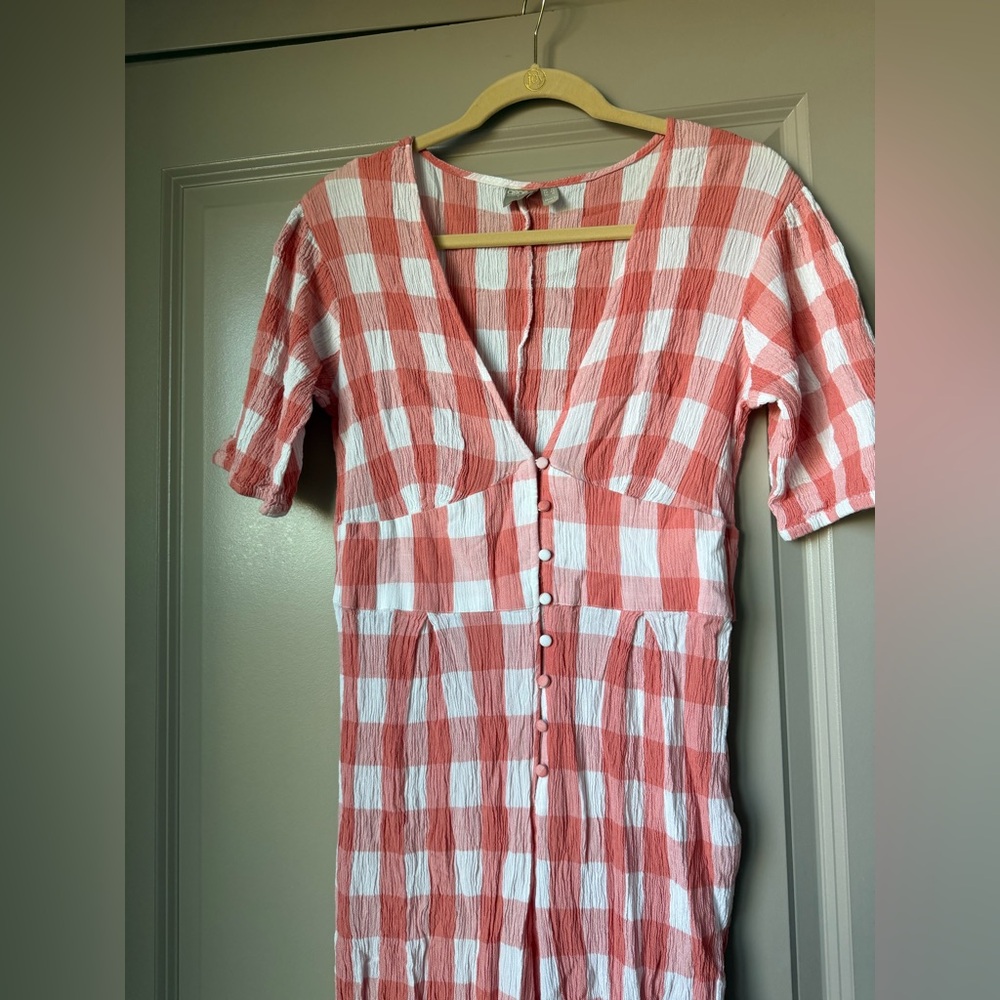 ASOS Pink and White Checkered Jumpsuit - Picture 2 of 9